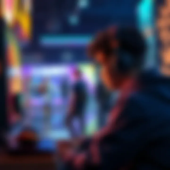 A player focused on game artwork, reflecting on artistic details and personal insights.