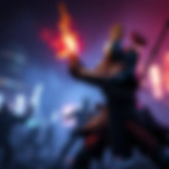 A character in Dark Ages blocking an attack with a parry move, showcasing dynamic gameplay with vibrant graphics