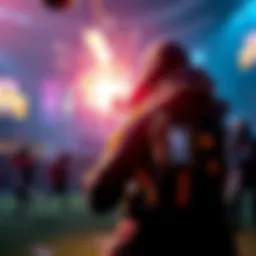 A player executing an impressive backcap move during a competitive game, earning PotG recognition.