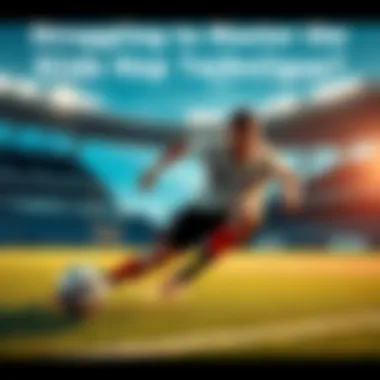 A player in motion attempting the slide hop technique on a sports field, focusing on timing and speed.