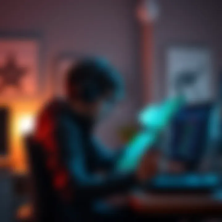 A gamer struggling with the Prime Specimen quest, looking at a map while sitting at a desk, with a console controller in hand