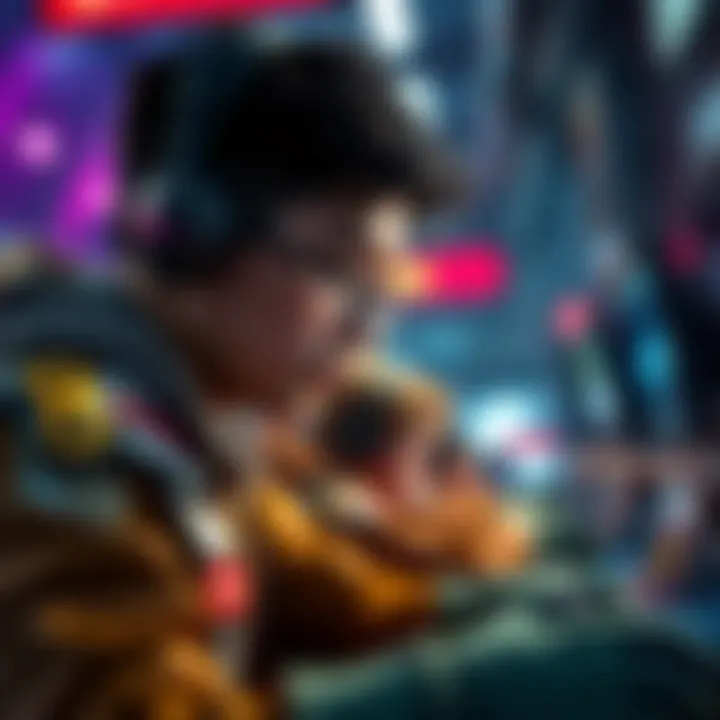 Player Progressing in Game Level A gamer focused on completing the final challenges in a video game, showing a mix of concentration and excitement.