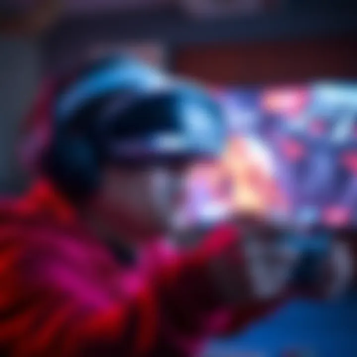 A person struggles with PSVR2 controls while playing a VR game, showing frustration