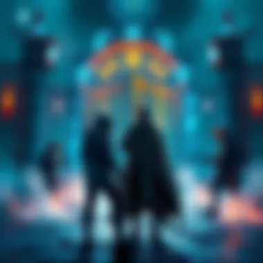 Player Meeting Raiders at Blue Gate A gamer interacts with raiders at a blue gate, showing teamwork and connection during the game.