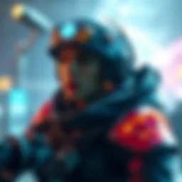 Player with Random Moveset in Fortuna A player in Fortuna showing a randomized moveset resembling a Warframe, appearing surprised and confused during gameplay.