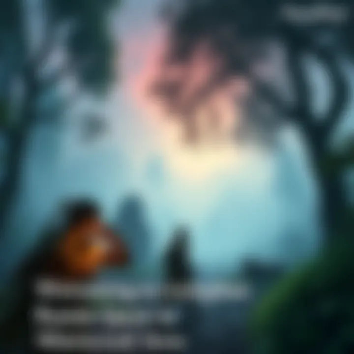 A player character looking confused in the Mistwood area, surrounded by allies and a misty landscape