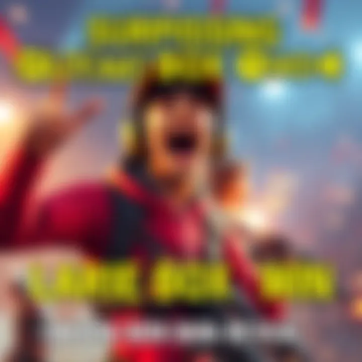 Player celebrating a rare skin found in a gaming loot box, showing joy and surprise