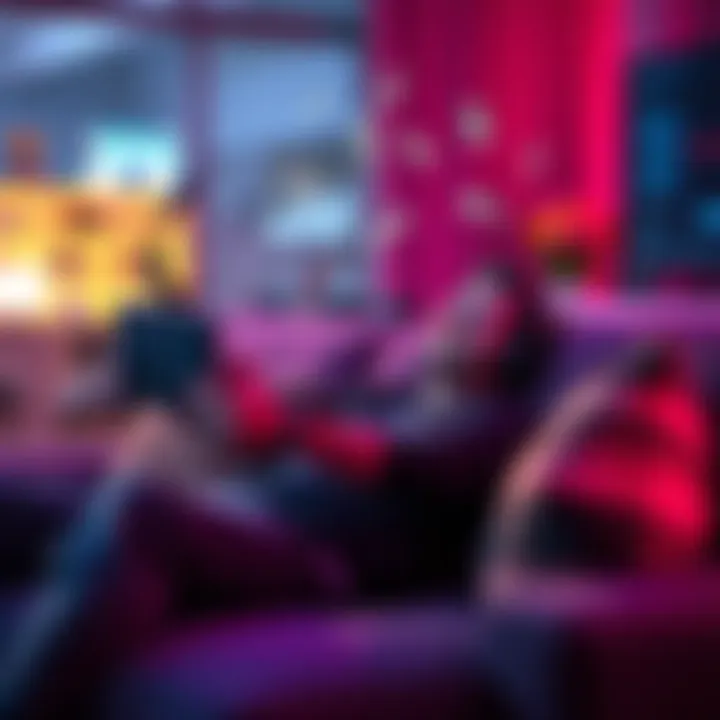 A relaxed gamer sitting on a couch, smiling as cash rewards appear on their screen without any effort.