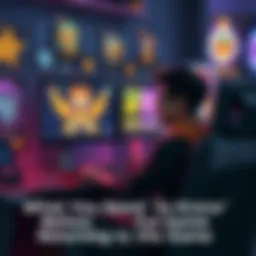 A player sitting at a gaming desk, looking at a screen filled with colorful card packs and game elements, smiling in anticipation of returning to the game