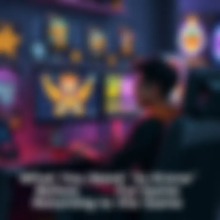 Player excited to return to the game A player sitting at a gaming desk, looking at a screen filled with colorful card packs and game elements, smiling in anticipation of returning to the game