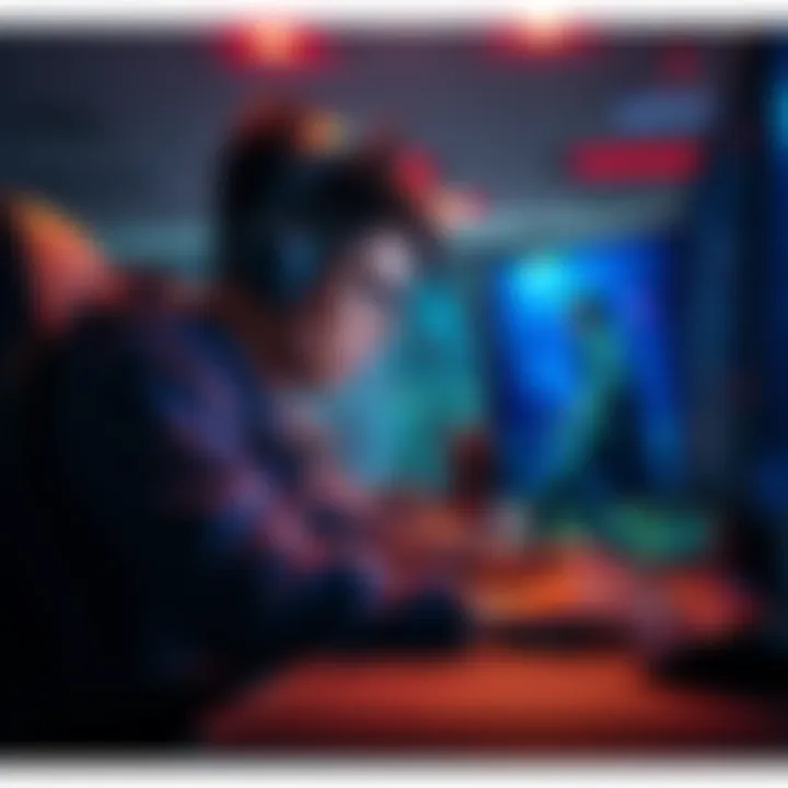 A gamer struggles with tough challenges in Returnal, sitting in front of a screen, looking frustrated yet determined.