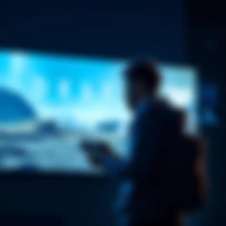 A dedicated gamer with a controller in hand looks emotional while standing in front of a Destiny game screen, symbolizing their farewell to the game.