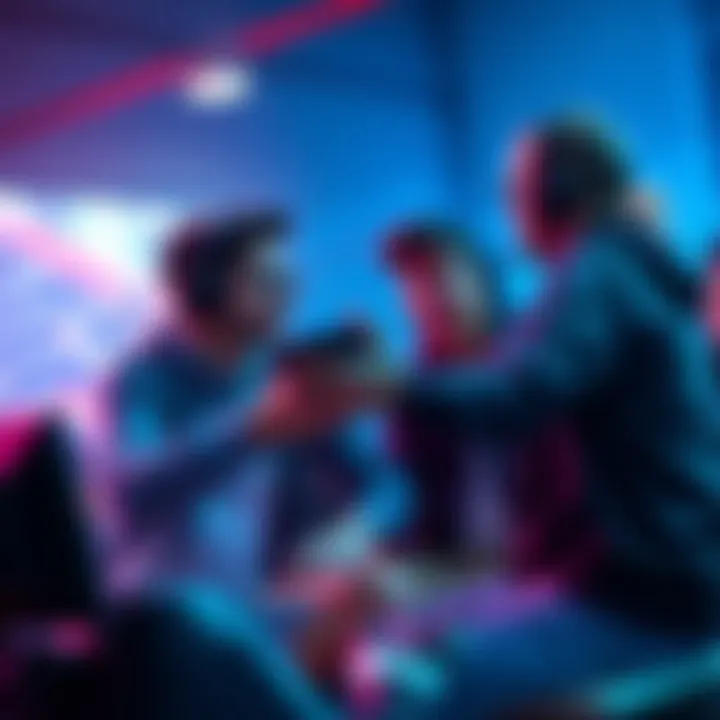 Player sharing in-game currency A player sharing discounted in-game currency with friends, showcasing friendly interaction and gaming environment