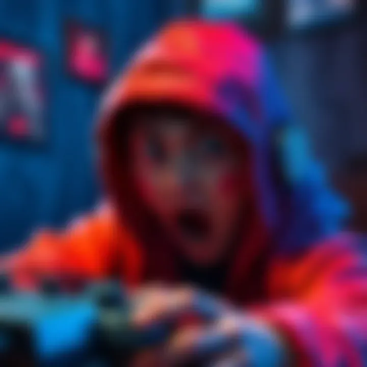 Adapt reacts with surprise to a jump scare in a horror game while playing with Jasontheween