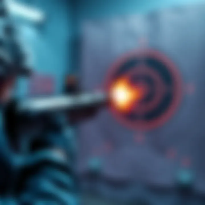 A player firing the 7n37 gun hitting a target, Ajax, with five headshots in a gaming scene