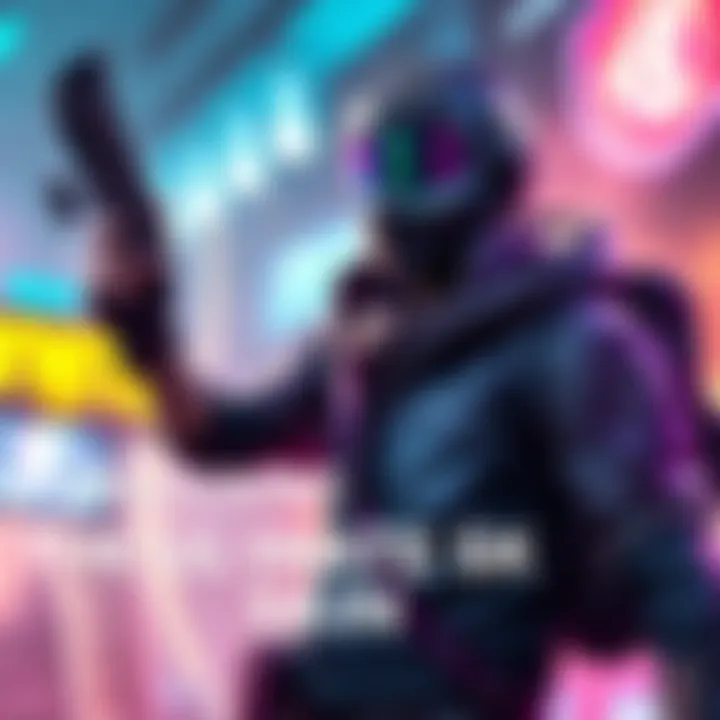 A gamer proudly displaying the newly unlocked top skin in a vibrant gaming environment