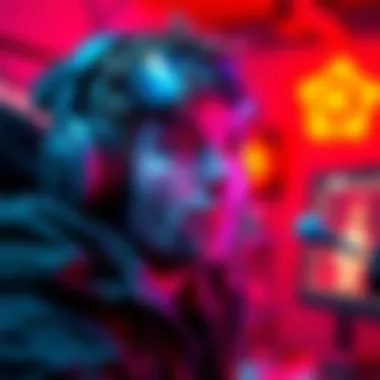 A player looks shocked while watching a new emote that features a bizarre song about music creation and blackmail