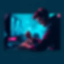 A frustrated player sitting at a gaming setup, showing intense focus as they face tough opponents in Cryo Extraction