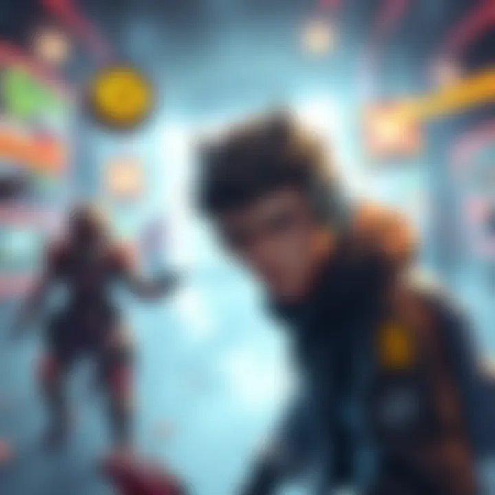 A character in a virtual world looking frustrated, attempting to complete tasks without coins, surrounded by in-game challenges