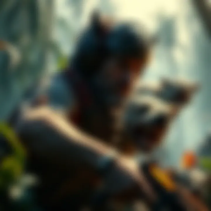 A gamer struggles with tough enemies in a survival game, featuring aggressive dogs and dangerous plants in the environment.