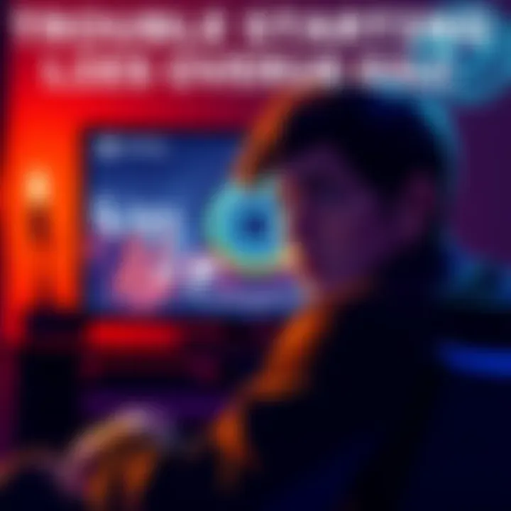 A gamer looking frustrated while trying to start The Overture DLC in Lies of P on a PS5, displaying the game screen with the Stargazer interface