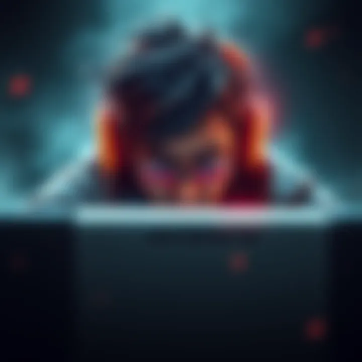 A frustrated gamer facing a glitch while trying to progress in a game, with an obstacle in front of them.