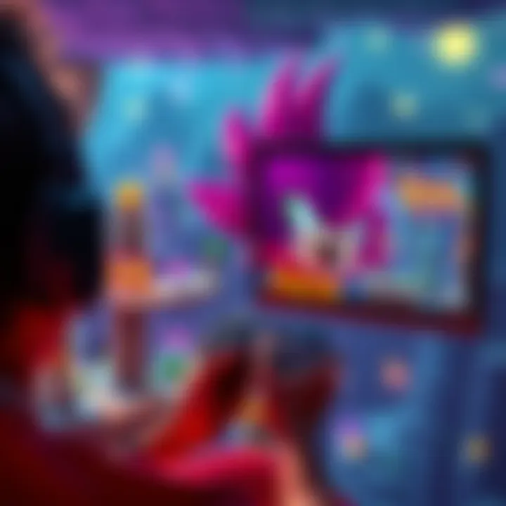 A gamer plays Tomba! on a PS1, navigating colorful environments and encountering challenges in the game.