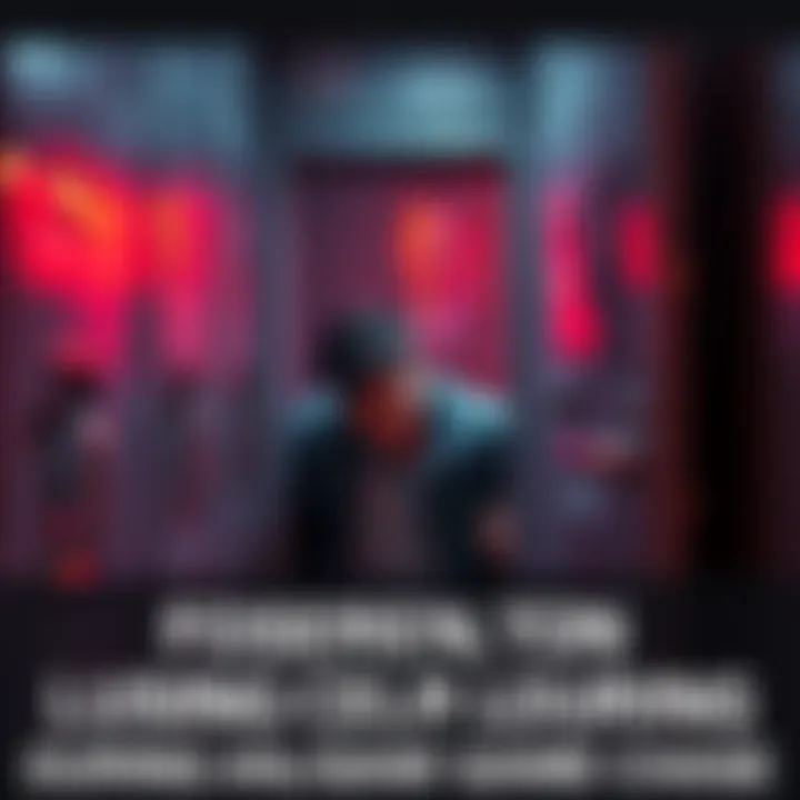 Player trapped in locker during game A frustrated player stuck in a locker while a killer's projection looms outside during a game chase