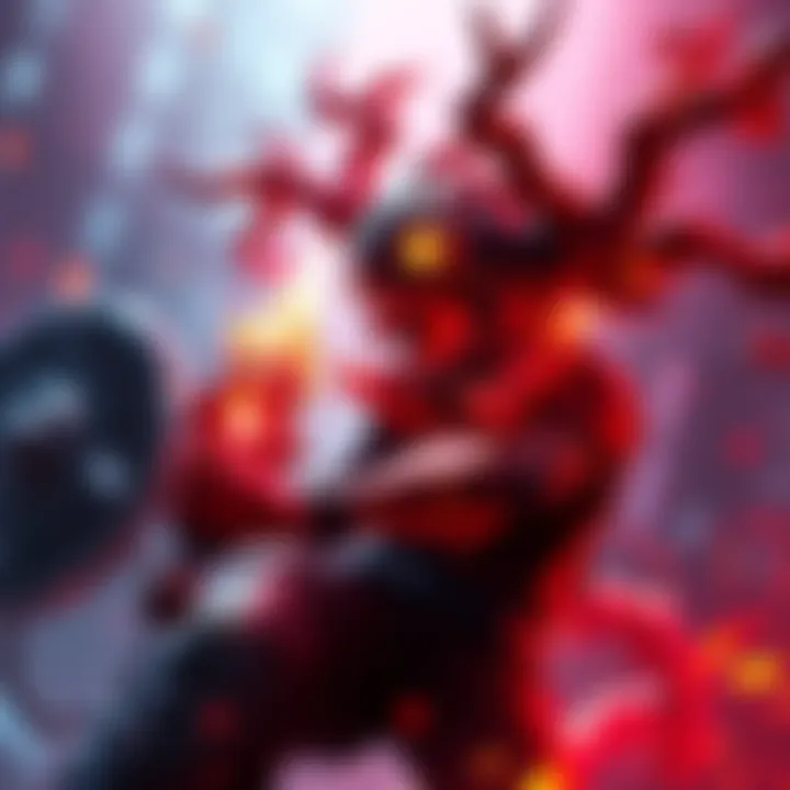 A player activates the Devour mechanic in a game, showing health returns based on their health stats.