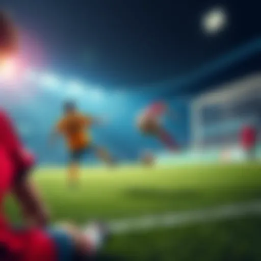 A new gamer watches an opponent skillfully maneuver a ball towards the goal mid-air, reflecting on their own aspirations to master the game.