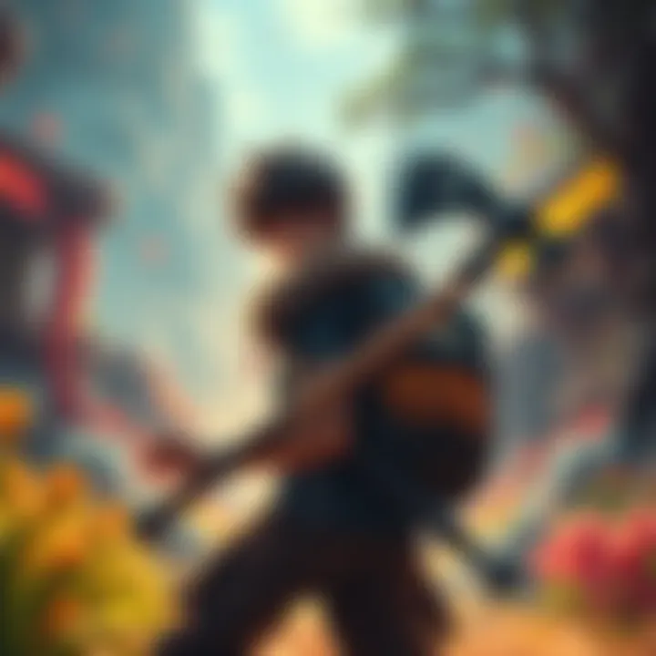 A gamer holding a Gunlance and Switch Axe while exploring a vibrant Monster Hunter Rise environment