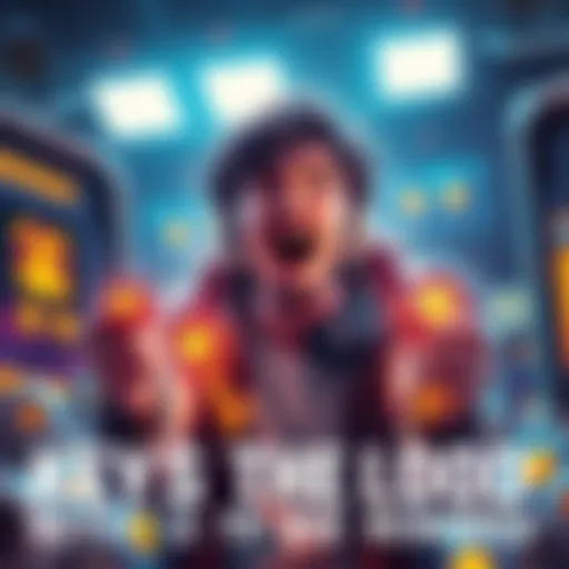 A player holding two keys, one representing space travel and the other a hospital, with an excited expression, surrounded by glowing treasures.