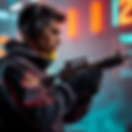 A player holding the TMP weapon in a gaming environment, looking thoughtful about its use in combat.