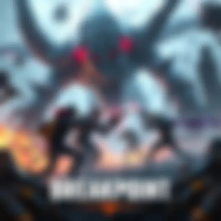 A group of players strategizing and fighting the Gas Behemoth in the game Breakpoint, showcasing teamwork and action