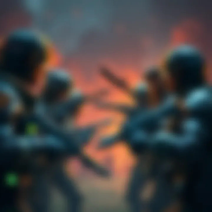 A tense scene showing players in Arc Raiders turning against one another, with weapons drawn and expressions of distrust, highlighting the game's shift from cooperation to self-interest.