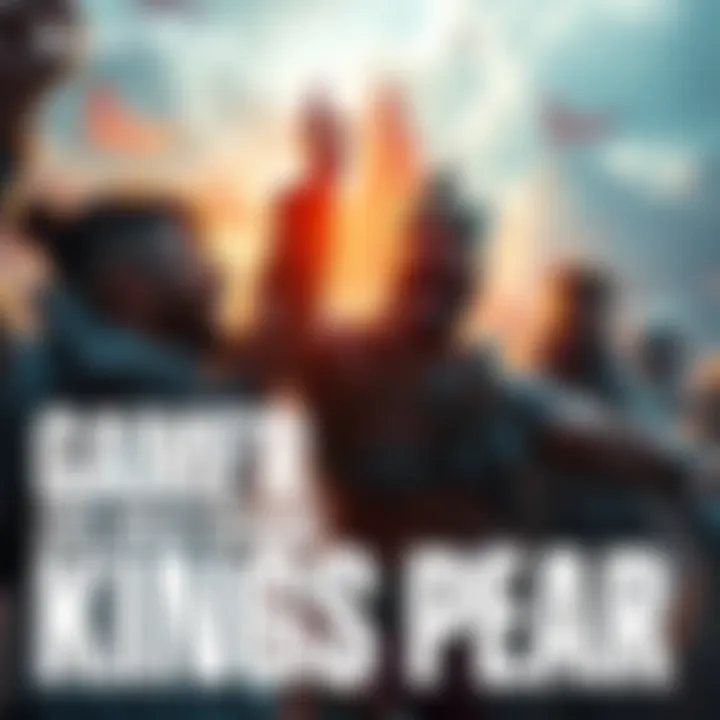 Gamers expressing joy and relief after finishing Kings Peak, with a backdrop of game elements and achievements in sight.