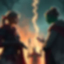 Players Choosing Changelings Three role-playing game players discussing their choice to be changelings, with one proposing to pretend as a half-elf.