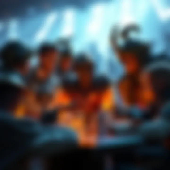 Group of players sharing opinions on Imbue Paladin deck gameplay in a competitive environment