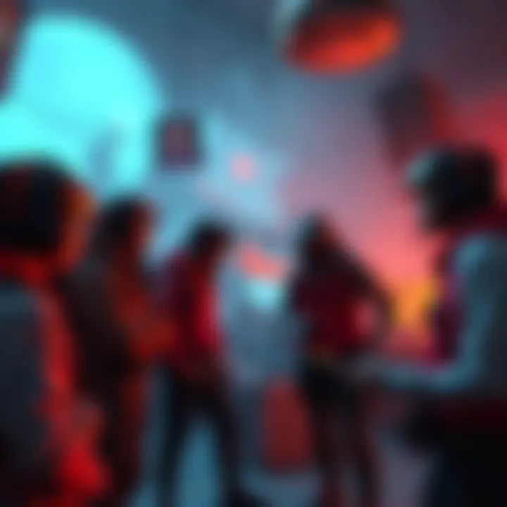 Group of players talking about loot farming challenges in a gaming environment, focusing on the red area of the map