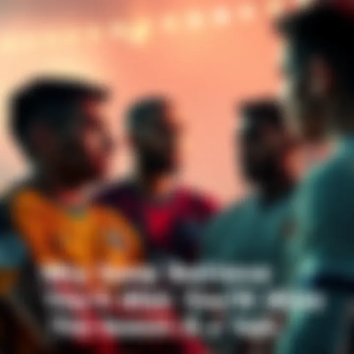 Group of players talking about the lack of memorable moments in the current season, some looking thoughtful.