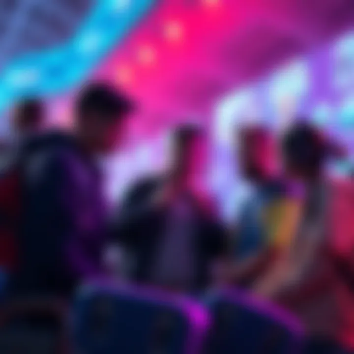 Group of players sharing opinions about the best level to reach in a game demo