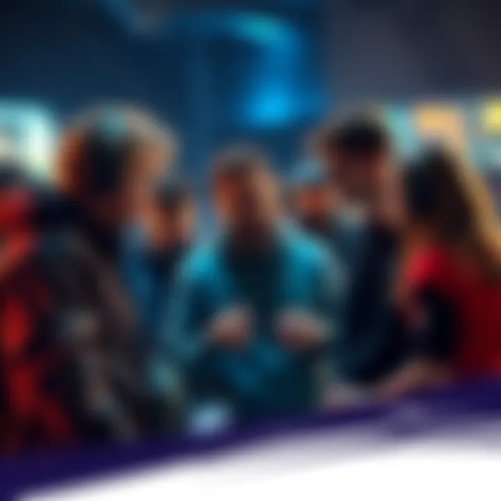 Group of people talking about their experiences with a popular game