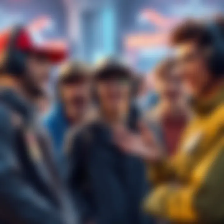 A group of gamers eagerly talking about the upcoming game release, showing excitement and varying opinions