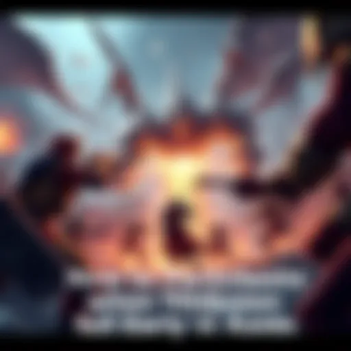 A group of players strategizing and coordinating their attacks in a raid, focusing on the Queen character as she is being engaged, with action-packed visuals of combat