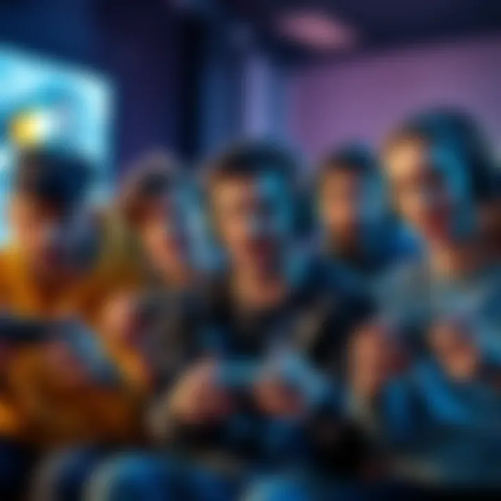 Players Expressing Discontent A group of gamers showing frustration while playing video games, with angry expressions and game controllers in hand.