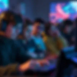 Group of gamers showing frustration while playing a multiplayer game with visible lag issues