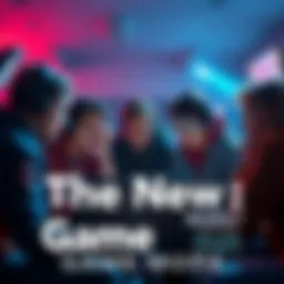 A group of gamers gathered around a screen, discussing the latest game mode, showing signs of frustration.