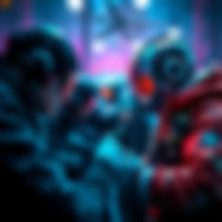 Gamers engaged in a ranked reload squads match against a character resembling Peterbot
