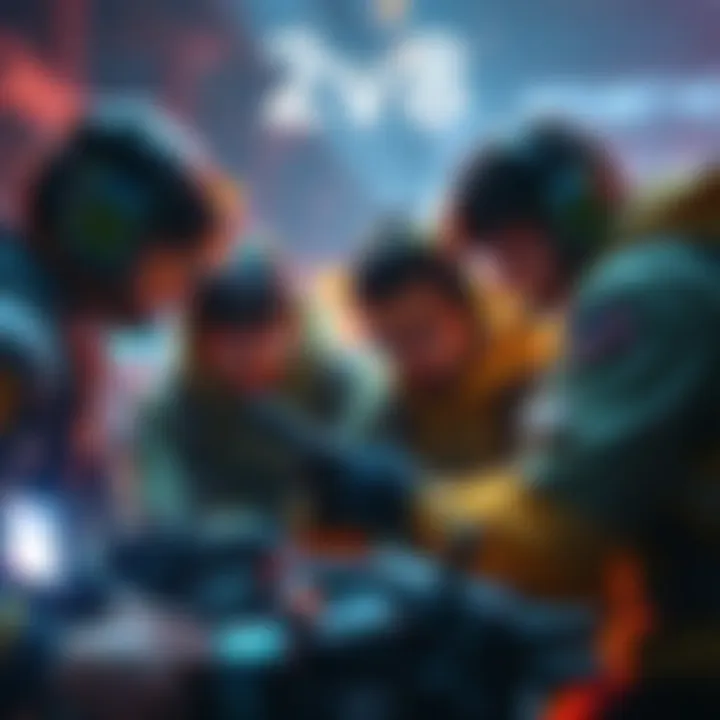 A group of players focused on repairing generators quickly during a tense moment in a multiplayer game.