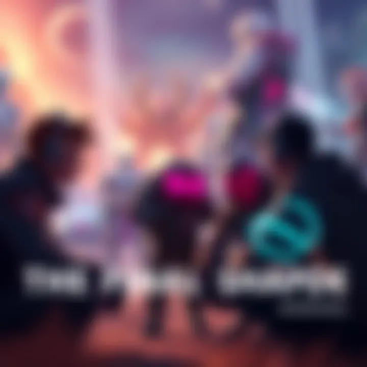 A group of players discussing strategies for The Final Shape, with game characters in the background and glowing scenery.